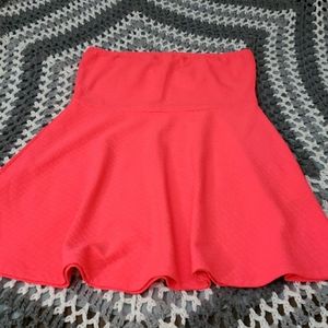 Neon orange skirt